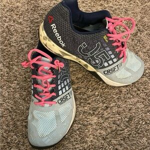 Reebok Women's Navy and Pink Athletic Shoes
